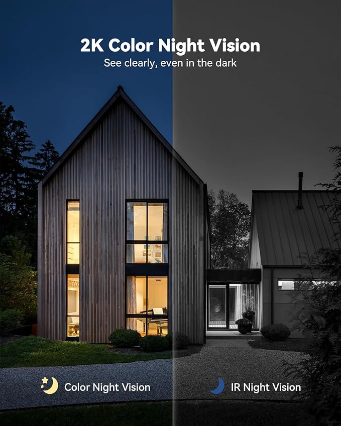 Jennov 5MP Wireless Security Camera System – Add-On Outdoor/Indoor Camera (Outlet-Powered)，Night Vision, Motion Detection, IP66 Weatherproof, No Subscription Required，Only Work with P48 System