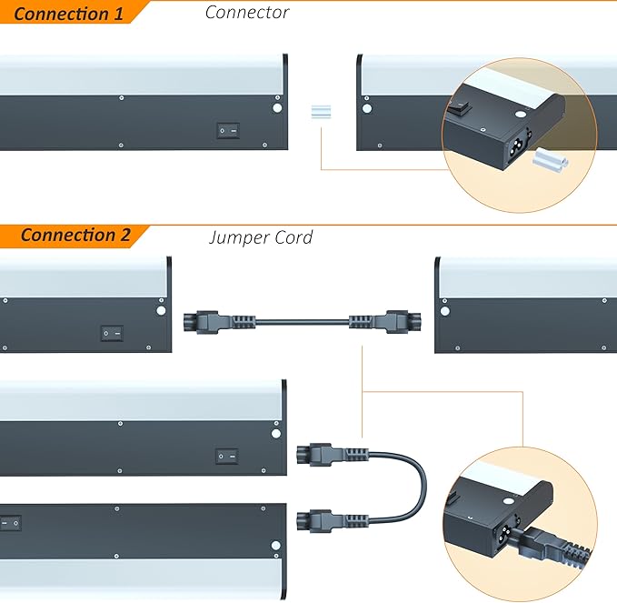 Smart Under Cabinet Lighting Hardwired Plug-in, Alexa & Google Compatible, Dimmable LED Under Cabinet Lights for Kitchen,18 Inch Under Counter Lights with App, Remote, 2700K-6500K Adjustable CCT