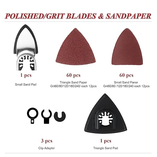 【2025 Upgraded】 162-Piece Oscillating Tool Kit | 9-in-1 Cutting & Sanding System | Fits DeWalt/Milwaukee/Makita