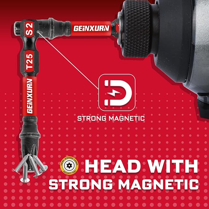 Impact Torx Screwdriver Bits Set, 30 Pieces 2”Magnetic S2 Steel Multi Star Driver Bits(T7-T40) and 1 Pc Bit Holder with Soft Hanging Strips