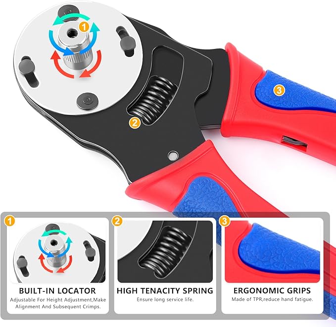 Knoweasy 540PCS Deutsch DT Connectors Kit with KN16 Deutsch Crimper- Automotive Electrical Connector,2/3/4/6/8/12 Pin DT Connectors with Removal Tool for Construction, Truck, Marine