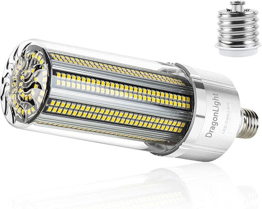 DragonLight 120W Commercial Grade Corn LED Light Bulb(400 Watt Metal Halide/HID/HPS Replacement) E26/E39 Large Mogul Base LED Lamp 6000K Daylight 14,400 LM for High Bay Area Lighting