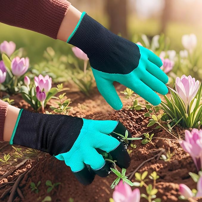 Garden Tools Set, 4 Packs Aluminum Alloy Heavy Duty Gardening Tools with Ergonomic Rubberized Non-Slip Handle, Lawn and Garden Hand Tools Gifts for Men Women (Green)