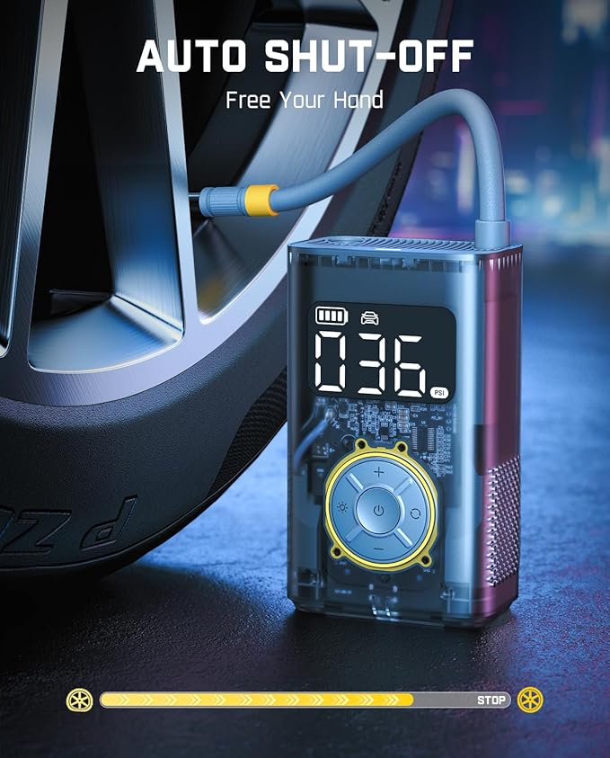 Fanttik X9 Pro Portable Tire Inflator for Compact Car, 1Min Jet-Inflate Electric Bike Pump with Digital Tire Pressure Gauge, 150PSI Air Compressor for Electric Bikes, Motorcycle, Ball, Mechanical Gray