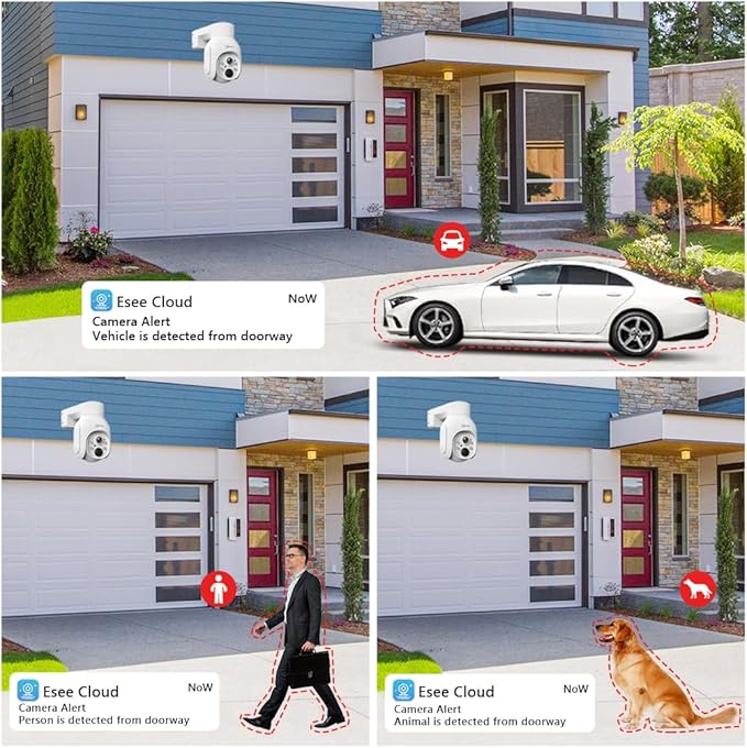 Movols 4MP Solar Security Camera System 2PCS Wi-Fi PTZ Cameras with 10CH 4K NVR Surveillance System Built in HDD 500G,Color Night Vision, Motion Alert, Two-Way Audio,IP66 Home Surveillance Nvr Kit