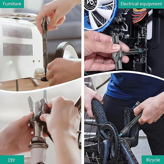 24 in 1 Magnetic Screwdriver Set, DIY Ratchet Screwdriver Set, Multi Bit Magnetic Drive Set with Detachable Ratchet Handle, Portable Precision Repair Tool Kit for Furniture Computer Bicycle