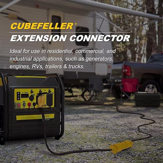 CUBEFELLER® Extension Cord Ends Male Kit, Replacement Plug, 3 Prong, 15Amp, 125Volt, NEMA 5-15P, UL Listed, 5pcs,ER0105P(Yellow)