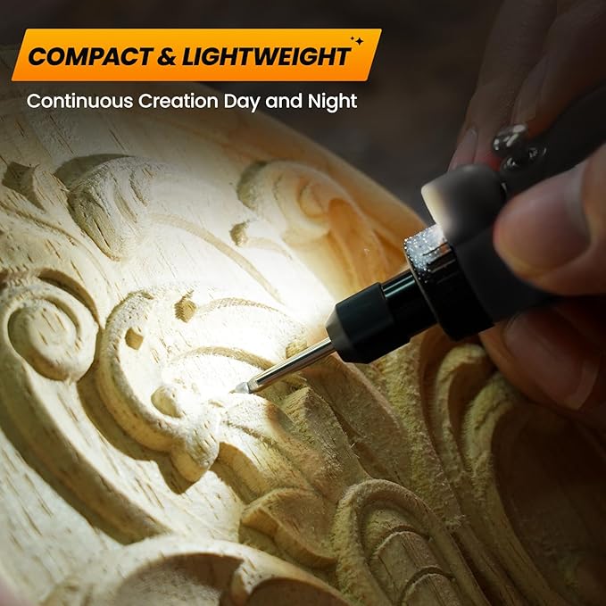 HARDELL Mini Cordless Rotary Tool Kit, 5-Speed and USB Charging with 69 Accessories, Multi-Purpose 3.7V Power Rotary Tool for Sanding, Polishing, Drilling, Etching, Engraving, DIY Crafts (Black)