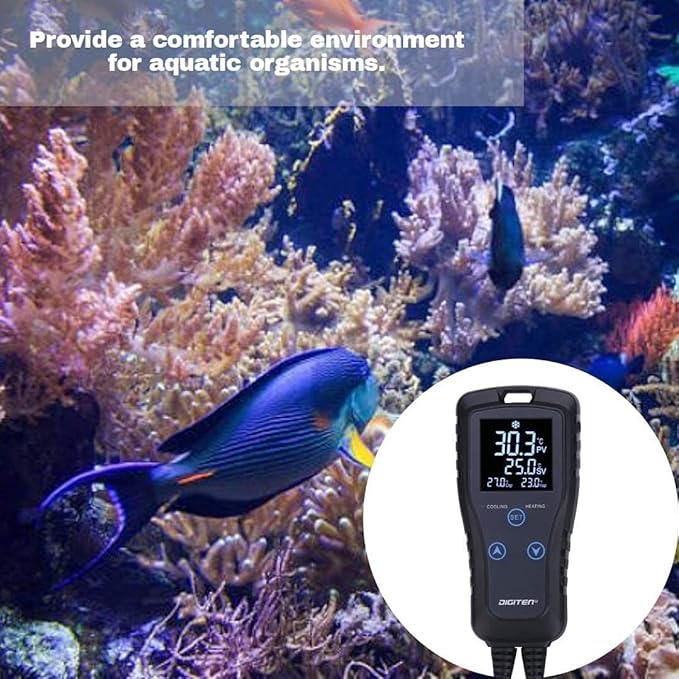 Digital Temperature Controller 2-Stage Thermostat Outlet Heating & Cooling Mode for Chest Freezer Refrigerator Homebrew Fermenter Greenhouse 110V 10A 1100W