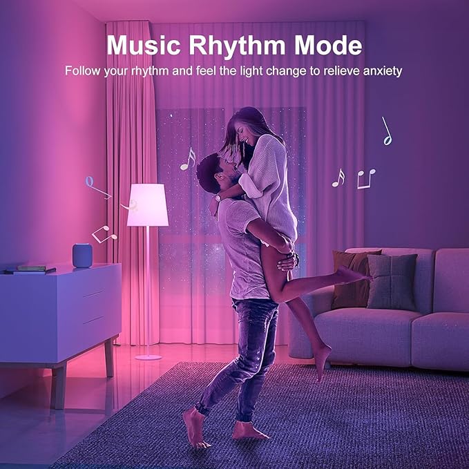 Vinaco E12 Smart LED Bulb 5W 600LM, 4 Pack E12 LED Light Bulbs Color Changing WiFi Bluetooth Work with Alexa & Google Assistant, Smart E 12 Candelabra Bulb 60 Watt E 12 Base, RGB Light Bulbs B11