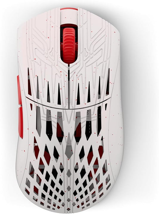 PWNAGE Stormbreaker Carbon Fiber MAX CF Wireless Gaming Mouse 8kHz - 45grams Ultralight Esports Pro Gamer Flawless Professional PAW3950 Optical Sensor 36k DPI - 8000Hz - Large Ergo -Frost Fire