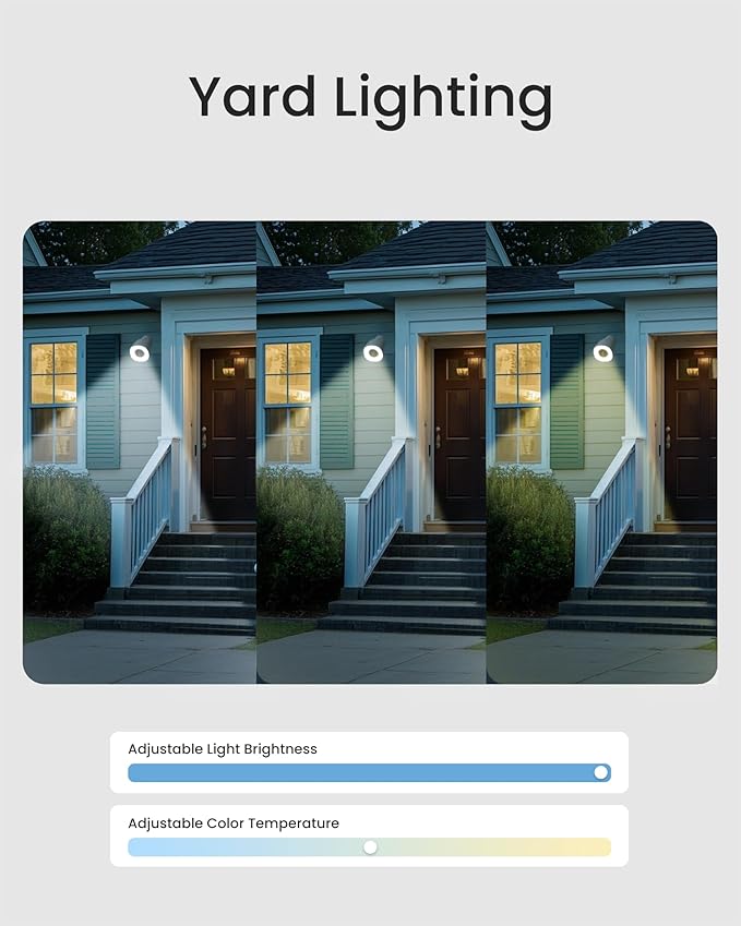 youkey Wi-Fi Outdoor Camera with Spotlight, Plug-in, 2.5K Color24 Enhanced Night Vision, 2.4/5GHz WiFi 6 Wired Camera for Home Security, AI Human/Vehicle/Pet Detection, IP67, 130°FOV, No Monthly Fees