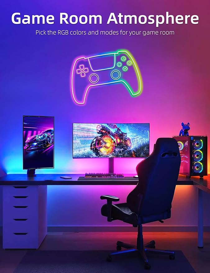 Lamomo 65.6Ft LED Strip Lights, RGB Neon Rope Light with App Remote Control, Music Sync Color Changing Waterproof Flexible Led Light Strip, Cuttable Gaming 24V Neon Lights for Bedroom Indoor