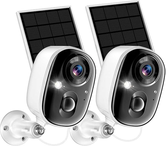 Security Camera Wireless Outdoor 2K Battery Powered Full Color Night Vision WiFi Indoor Home Security Camera 2-Way Talk Motion Detection Spotlight Alarm SD/Cloud Storage for Yard Kid Pet Waterproof