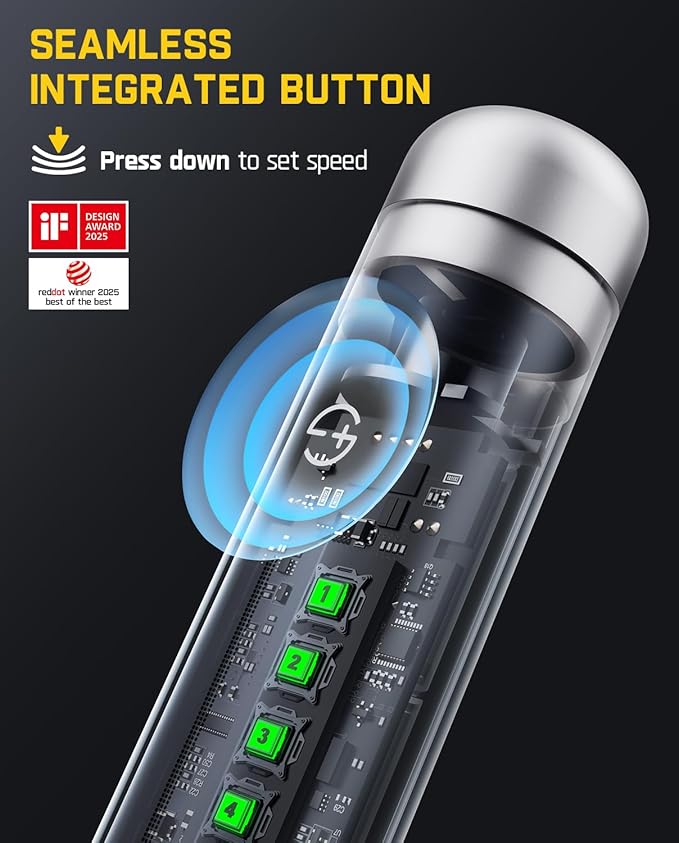 Fanttik F2 Master Mini Cordless Rotary Tool Kit, NeoPulse Motor, 5 Variable Speed, 25000 RPM, Revostor Hub, 35 Accessories, for 3D Printer Sanding, Polishing, Drilling, Carving, DIY Crafts - White