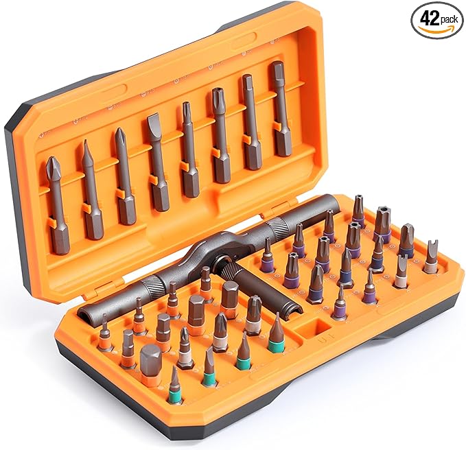 JXTZ Ratchet Screwdriver Set, 42 in 1 Magnetic Screwdriver Set with Ratchet Handle, DIY Multi Bit Magnetic Drive Set, Repair Tool for Home Appliances Bicycle Motorcycle