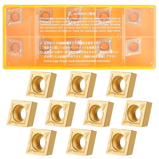1/2" 12mm Shank Indexable Lathe Turning Tool,14Pcs Lathe Tool Kits with 10PCS CCMT09T304 Carbide Inserts and 4Pcs Turning Tool Holders S12M-SCLCR09/SCMCN1212H09/SCLCL1212H09/SCLCR1212H09