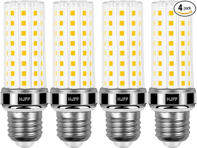 LED Corn Light Bulb 4pcs 200w Equivalent 2500 Lumen 3000K Cool Daylight White 20W E26/E27 Base Non-dimmable Ceiling Fan Led Light Bulb for Home Garage Warehouse Indoor Outdoor Led Corn Bulb