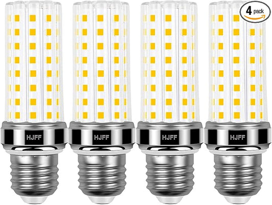 LED Corn Light Bulb 4pcs 200w Equivalent 2500 Lumen 3000K Cool Daylight White 20W E26/E27 Base Non-dimmable Ceiling Fan Led Light Bulb for Home Garage Warehouse Indoor Outdoor Led Corn Bulb