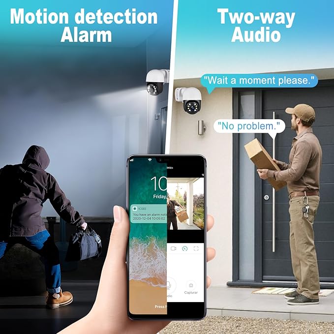 KERUI 4CH POE Network Video Recorder Set for Home Security 4Channel PoE NVR with 2Pcs 4MP HD POE Cameras, 24/7 Recording Human Detection Pre-Installed 1TB Hard Drive