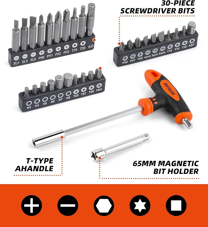 Tool Set 240 Piece Socket Wrench Auto Repair Tool Combination Package Mixed Tool Set Hand Tool Kit with Plastic Toolbox Storage Case