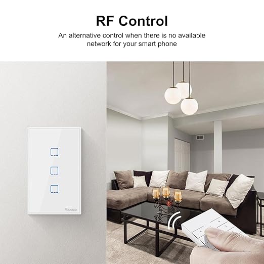 SONOFF TX WiFi Smart Wall Switches US (T2-3 Gang, White)