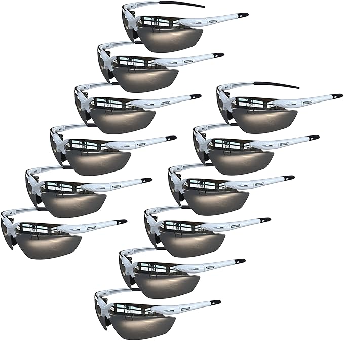 JORESTECH Safety Eyewear, ANSI Z87+ Impact Resistant Polycarbonated Eye Protection Safety Glasses, pack of 12