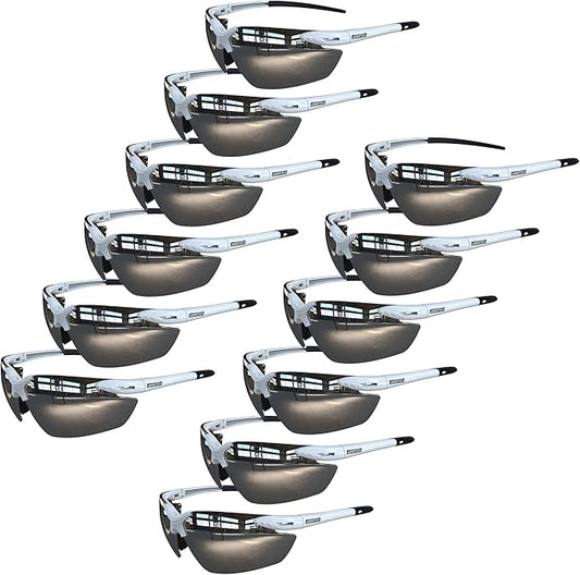 JORESTECH Safety Eyewear, ANSI Z87+ Impact Resistant Polycarbonated Eye Protection Safety Glasses, pack of 12