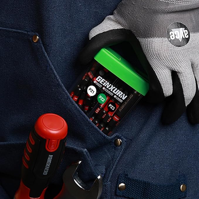 Impact Pozi Screwdriver Bits Set,43 Pcs Magnetic (PZ1/PZ2/PZ3) S2 Steel Multi Driver Bits Tips with Storage Colorful Box