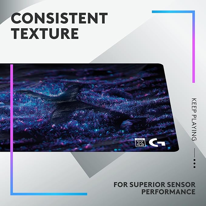 Logitech G502 X Plus Lightspeed Wireless RGB Gaming Mouse and G640 SE Large Cloth Gaming Mouse Pad (460 x 400 x 3 mm) - White