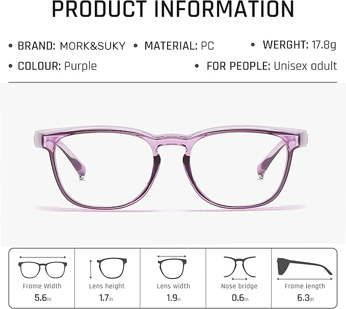 MORK&SUKY Safety Glasses, Stylish Goggles With No Fog Lense, Alternatives To Regular Protective Eyewear For Lab and Nursing.