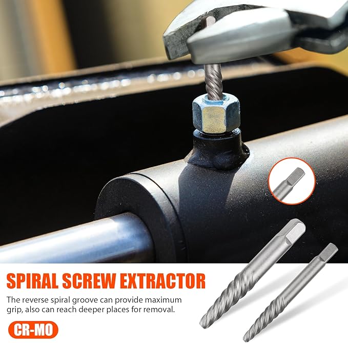 18pcs Screw Extractor Set and Left Hand Drill Bits for Removing Broken Bolt Extractor Kit, Easy Out Screw Extractor Set, Screw Remover Tool with Storage Case, Gifts for Men, Dad and Husband