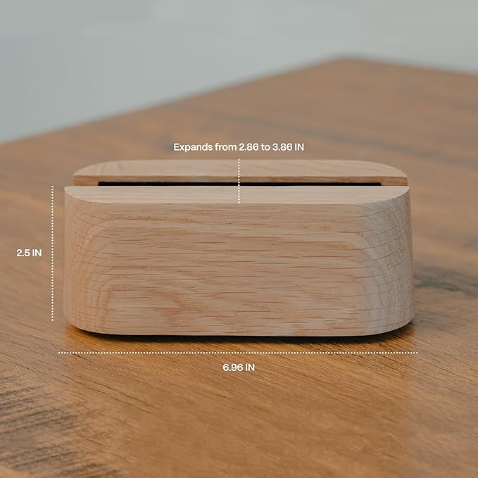 Adjustable Vertical Laptop Stand for Desk, Wooden Laptop Holder, MacBook Pro Stand, Wood Mac Air Dock (Solid Walnut)