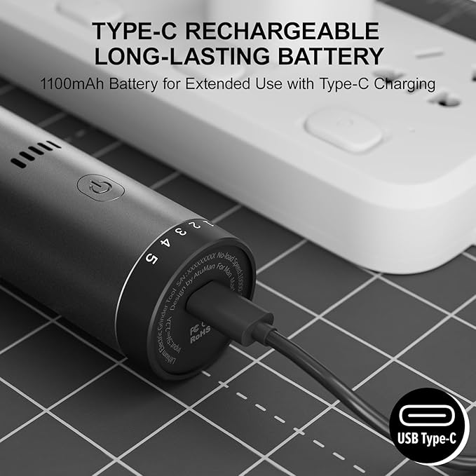 ATuMan Cordless Rotary Tool Kit, 7.2V with Higher Torque, More Powerful, 5 Speeds 10000 to 28000 RPM, with 42 Accessories, Multi Purposes, Sanding, Polishing, Drilling, Etching, Engraving, DIY Crafts