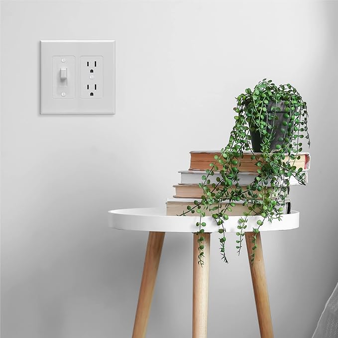 Taymac 2772W Revive Device Wall Plates 2-Gang Masque Decorator Cover, White