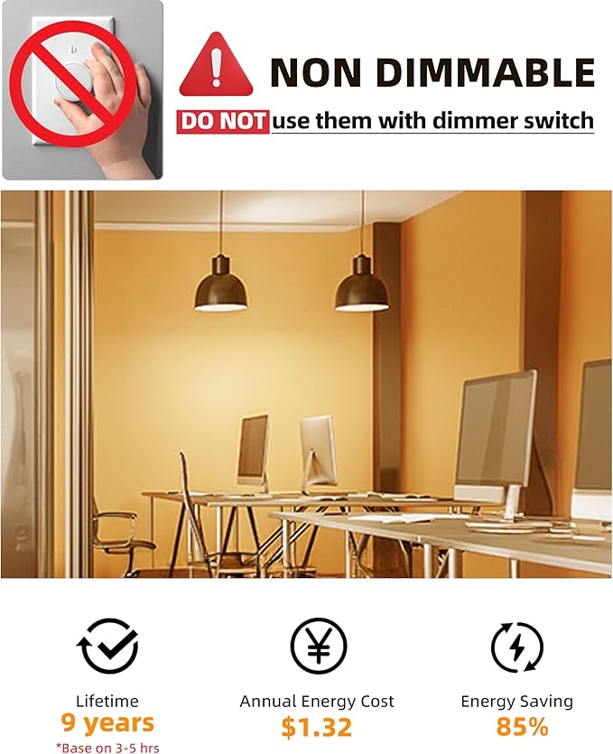 MASTERY MART 6/12/24/36/60/90/120 Pack LED Light Bulbs A19 9W (60 Watt Equivalent) E26 Medium Base, 2700K Soft White Warm Light,800 Lumens, CRI 80+, Non-Dimmable, Energy Star, UL Listed, 120 Pack