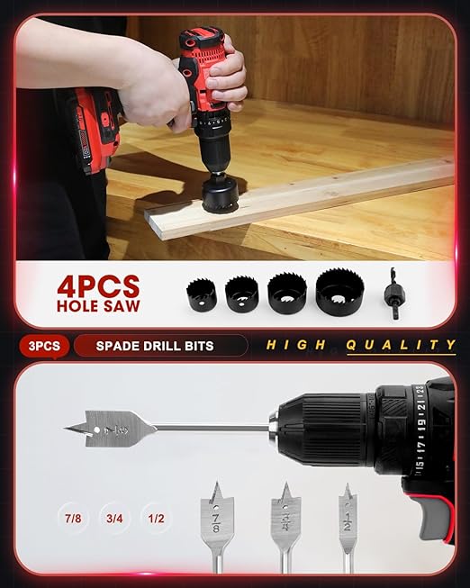KingTool Drill Bit Set - 418 PCS Drill Bits, Drill Set & Drill Bit for Wood, Metal, Masonry, Cement, Screwdriver Bit Set Combo Kit Perfect for DIY Projects and Home Repairs