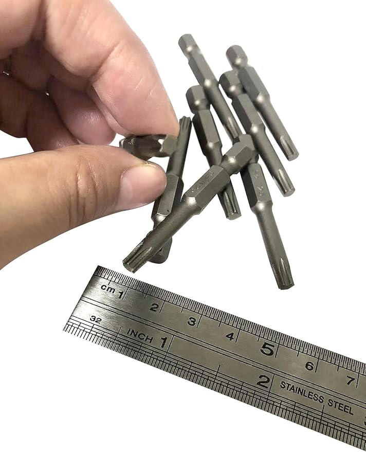 aiyun 12-Piece T20 Security Bits, 2 Inch long S2 Steel Magnetic Security Screwdriver Set, 6 Point Star Driver Bit Set Screwdriver for Shark Vacuum (50mm T20)