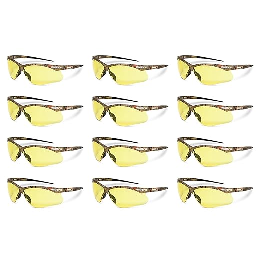 Jackson Safety SG Safety Glasses - Eye Protection for Men & Women - ANSI Z87.1 - Pack of 12 (Multiple Styles)