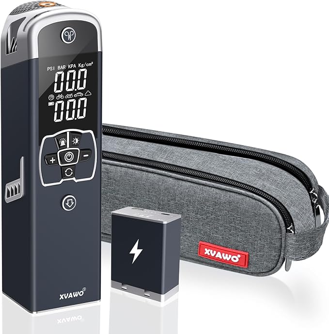 Tire Inflator Portable Air Compressor: Cordless Deflatable Air Pump for Car Tires - 150PSI Tire Pump with Pressure Gauge for Car Bike Motorcycle