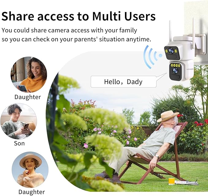 Cameras for Home Security with Dual Lens,2.4G/5G WiFi Outdoor Camera Wireless Solar Powered,PIR Alarm,Color Night Vision,2-Way Audio,Cloud/SD Storage,No Month Fee(2 Pack)