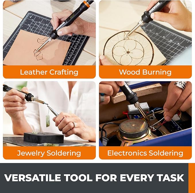 Crafting Tool Combo Kit - Portable Rotary Tool, Wood and Metal Crafter for Sanding, Carving, Drilling, Engraving, 20V Power Share Battery and 53-Piece Accessories Included