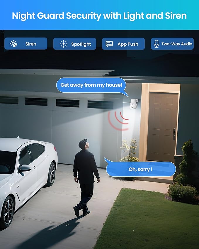 ZOSI 8CH 5MP Wi-Fi 6 Security Camera System with 12" LCD Monitor,4pcs 5mp Pan Tilt Plug-in WiFi Cameras Outdoor Indoor,AI Person Detection,Color Night Vision,2-Way Audio,1TB HDD for 24/7 Recording