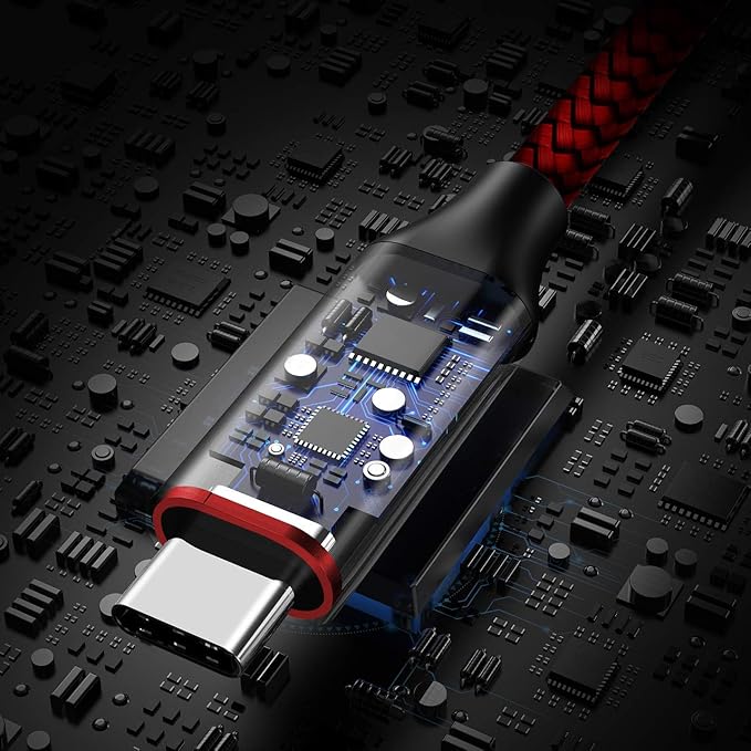 etguuds USB to USB C Cable 3ft, 2-Pack USB A to Type C Charger Cord Fast Charging for Samsung Galaxy A15 A25 A35 A55 A54, S24 S23 S22 S21 S20 S10 S10E, Note 20 10, Moto G, for iPhone 16 15, Red