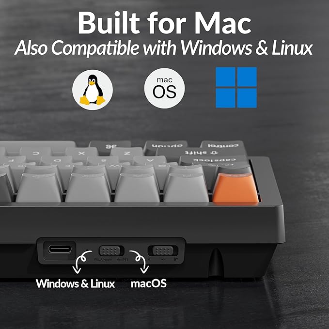 Keychron K4 Max Wireless/Wired Mechanical Keyboard, 96% Layout QMK 2.4 GHz Bluetooth Connection, Non-Shine Through PBT Keycaps White Backlit Compatible with Mac Windows Linux