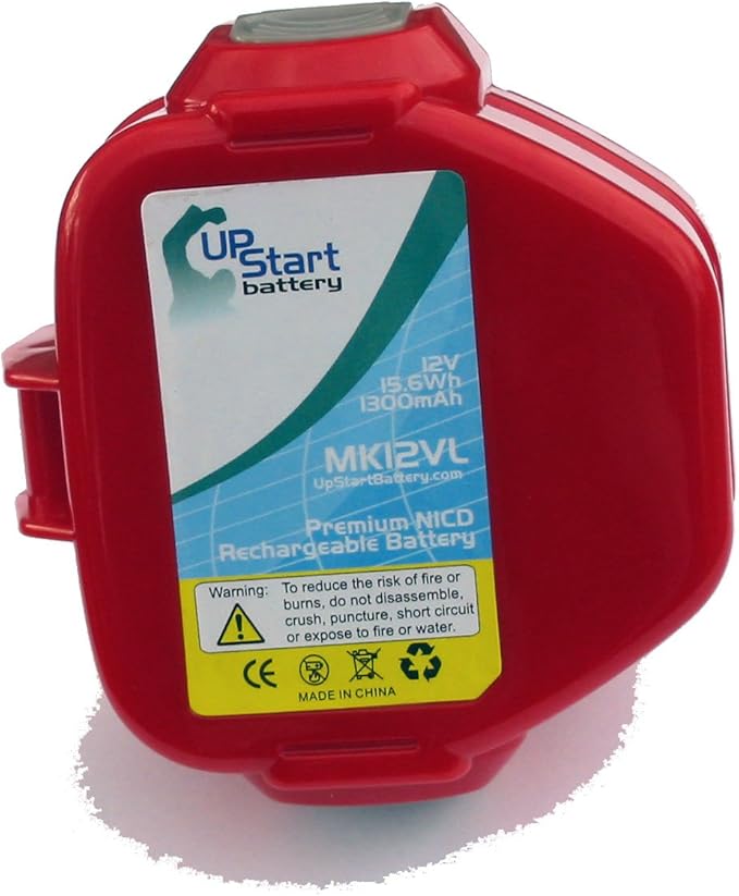 2-Pack Makita 12V Battery Replacement - Compatible with Makita 6914D, 6213D, 1222, 6227D, 1220, 6217D, 6980FD, 6271DWPE, 6270DWPE, VR251D, 6918D, 6916DWDE, 6916D, 192681-5, 6835D, 6319D, 6317DWDE, 6317DWAE, 6317D, 6316D, 6313D (1300mAh, NICD)