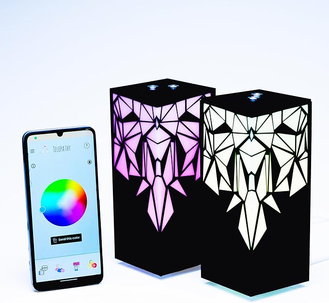 Telepathy Lamp - Friendship Lights, Long Distance Touch Lamps, Raining Diamonds Design with Apple Watch Connectivity, Simple App Based Set-up (Set of 2)