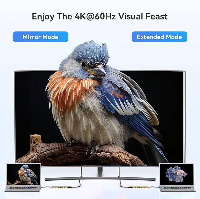 USB C Hub HDMI Adapter for MacBook Pro/Air, MOKiN 7 in 1 USB C Dongle with HDMI, SD/TF Card Reader, USB C Data Port,100W PD, and 2 USB 3.0 Compatible for MacBook Pro/Air, Dell XPS, Lenovo Thinkpad.