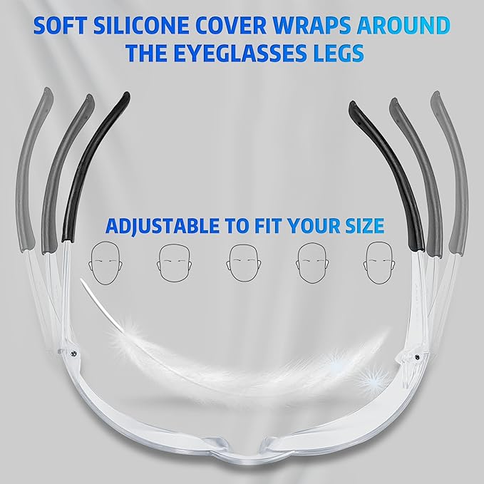 Clear Safety Glasses for Men Women Ansi Z87.1 Safety Glasses Scratch and Impact Resistant Protective Eyewear