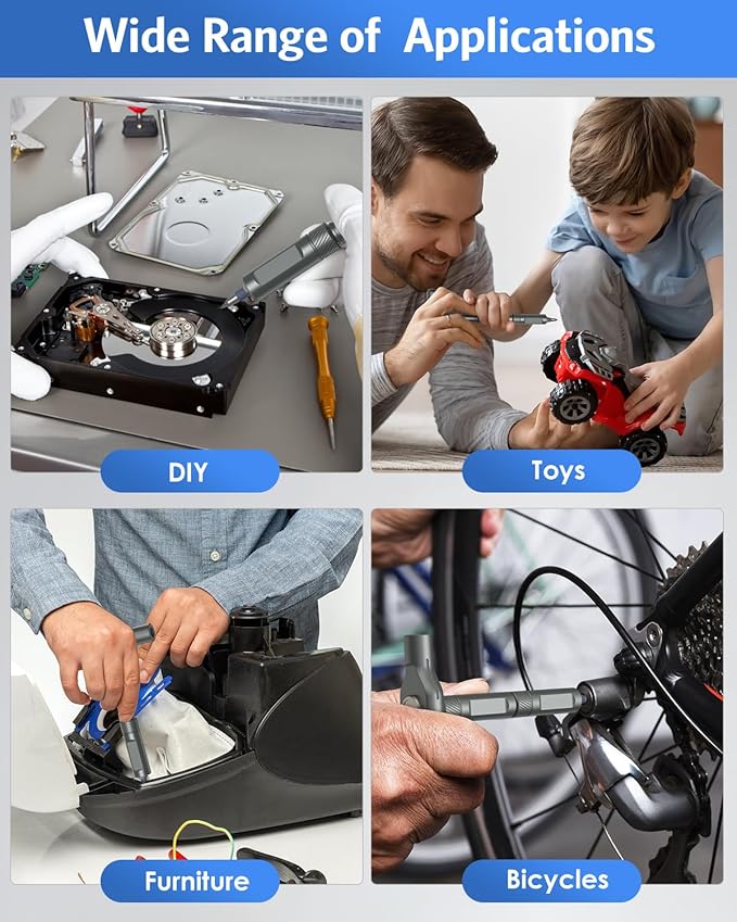 42 in 1 Magnetic Screwdriver Set, AMIR Screwdriver Set with 40 PCS Magnetic Bits, Ratcheting Screw Driver with Rotatable Ratchet Handle, Ratchet Screw Driver Kit with Carry Case